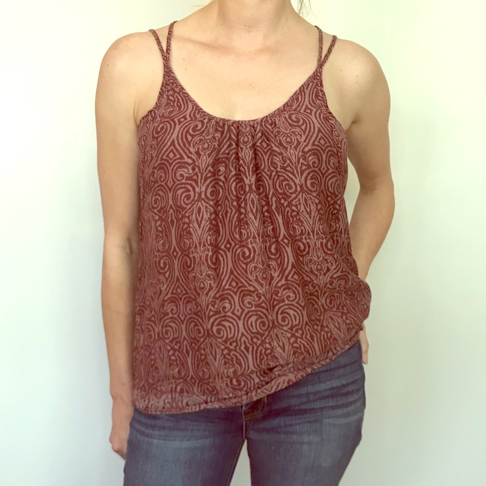 Ella Moss layered sleeveless ornate top